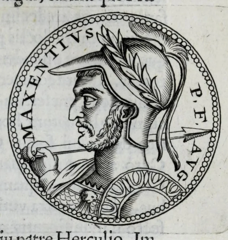 An illustration from Sex. Aurelii Victoria Historiae Romanae breviarium, cum Schotti, Machanei, Vineti, Lipsii, Casauboni, Gruteri &c. integris notis, 1670, leaf 333