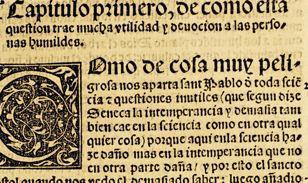 An illustration from Sexta parte del Abecedario espiritual, 1554, leaf 45