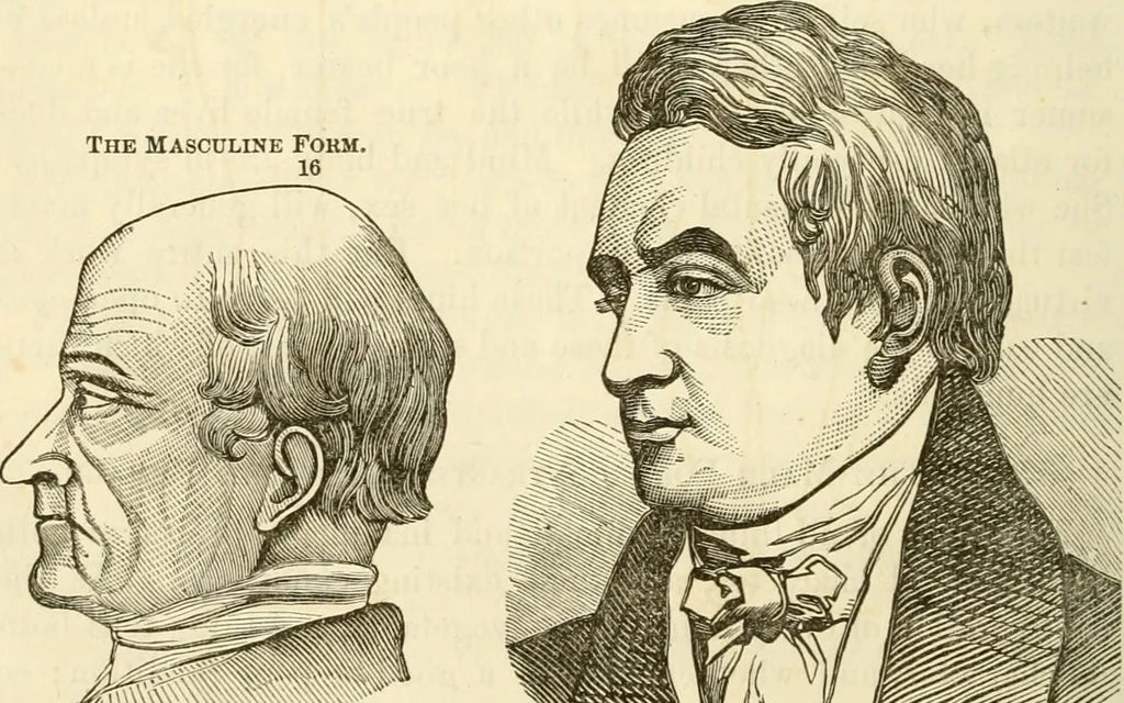 An illustration from Sexual science : including manhood, womanhood, and their mutual interrelations ; love, its laws, power etc. ... as taught by phrenolog, 1870, leaf 191