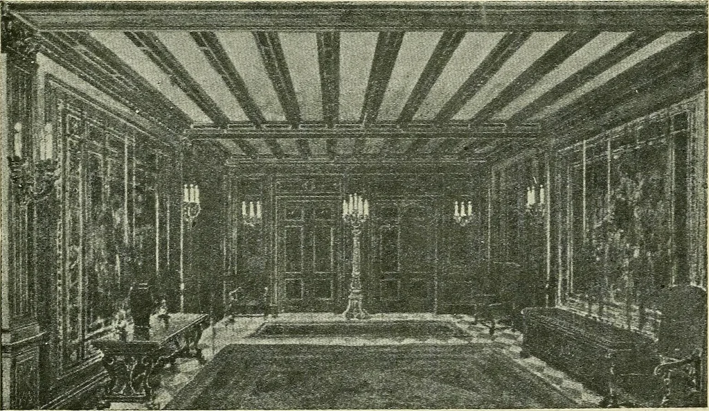 An illustration from Shades and shadows, 1921, leaf 140