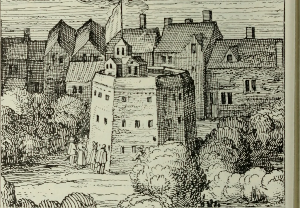 An illustration from Shakspere och hans tid, 1616, leaf 215