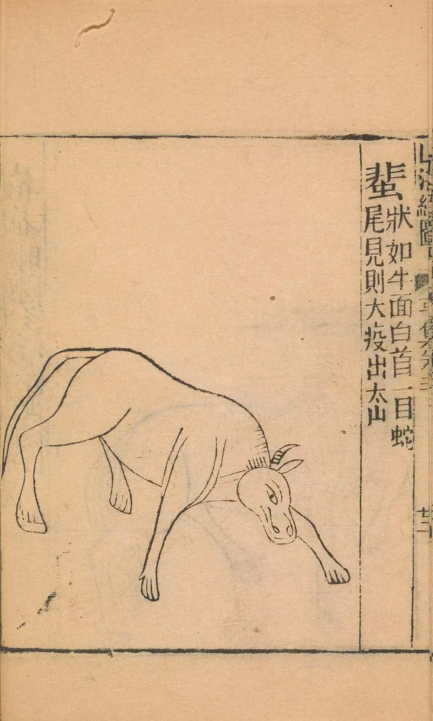 An illustration from Shan hai jing : er shi san juan, 1667, leaf 48