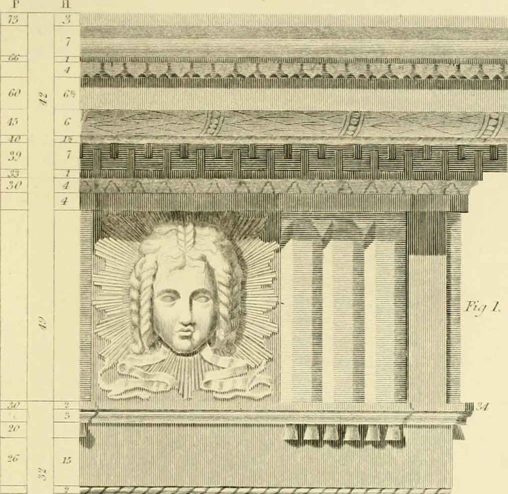 An illustration from Shaw's Civil architecture; being a complete theoretical and practical system of building, containing the fundamental principles of the art, 1852, leaf 158