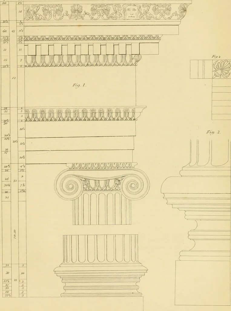 An illustration from Shaw's Civil architecture; being a complete theoretical and practical system of building, containing the fundamental principles of the art, 1852, leaf 206