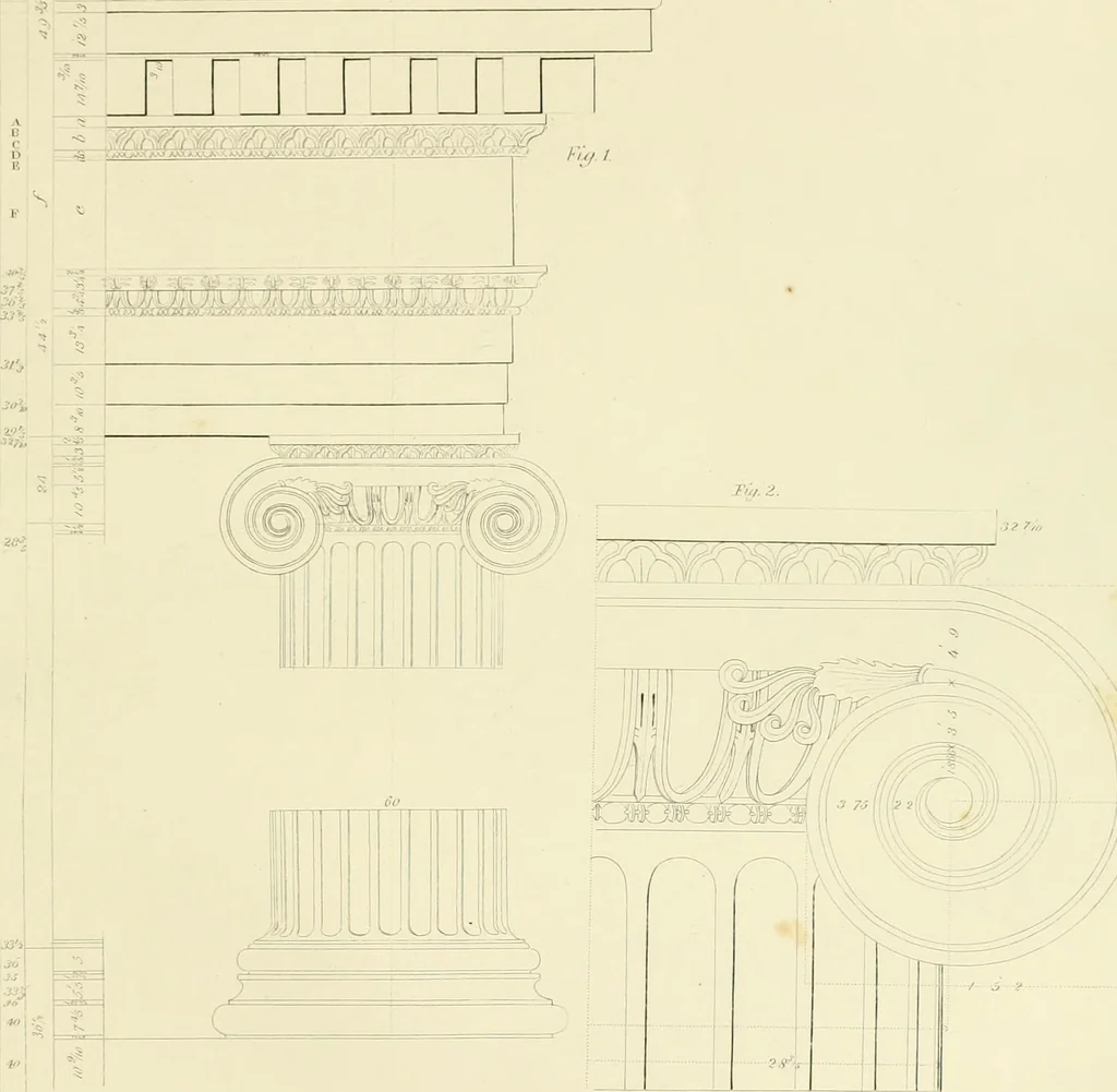 An illustration from Shaw's Civil architecture; being a complete theoretical and practical system of building, containing the fundamental principles of the art, 1852, leaf 214