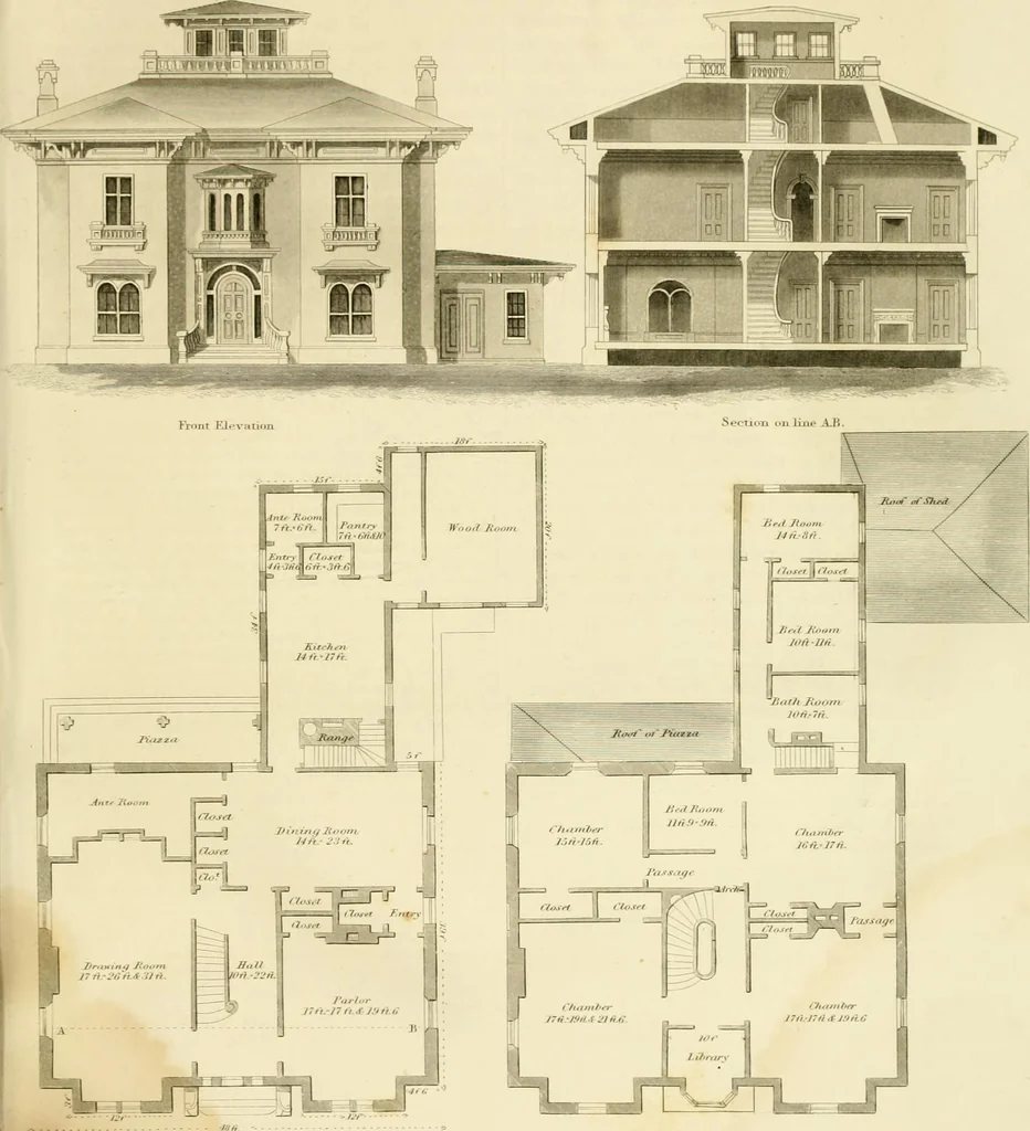 An illustration from Shaw's Civil architecture; being a complete theoretical and practical system of building, containing the fundamental principles of the art, 1852, leaf 330