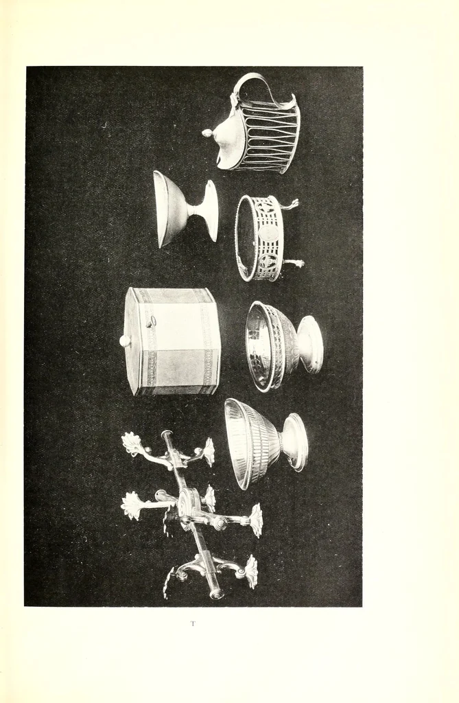 An illustration from Sheffield plate, its history, manufacture and art; with makers' names and marks, also a note on foreign Sheffield plate, with illustrations, 1908, leaf 167