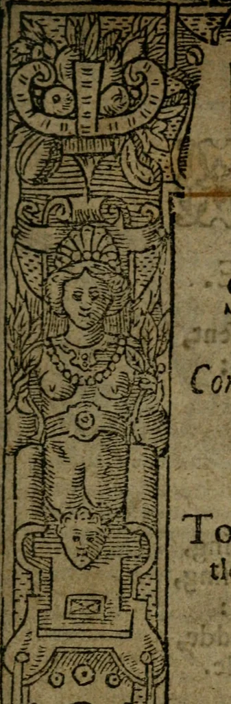 An illustration from The shepheards calender : conteining twelue æglogues proportionable to the twelue monthes : entituled, to the noble and vertuous gentleman, most worthie of all titles, both of learning and chiualry, Maister Philip Sidney, 1591, leaf 6