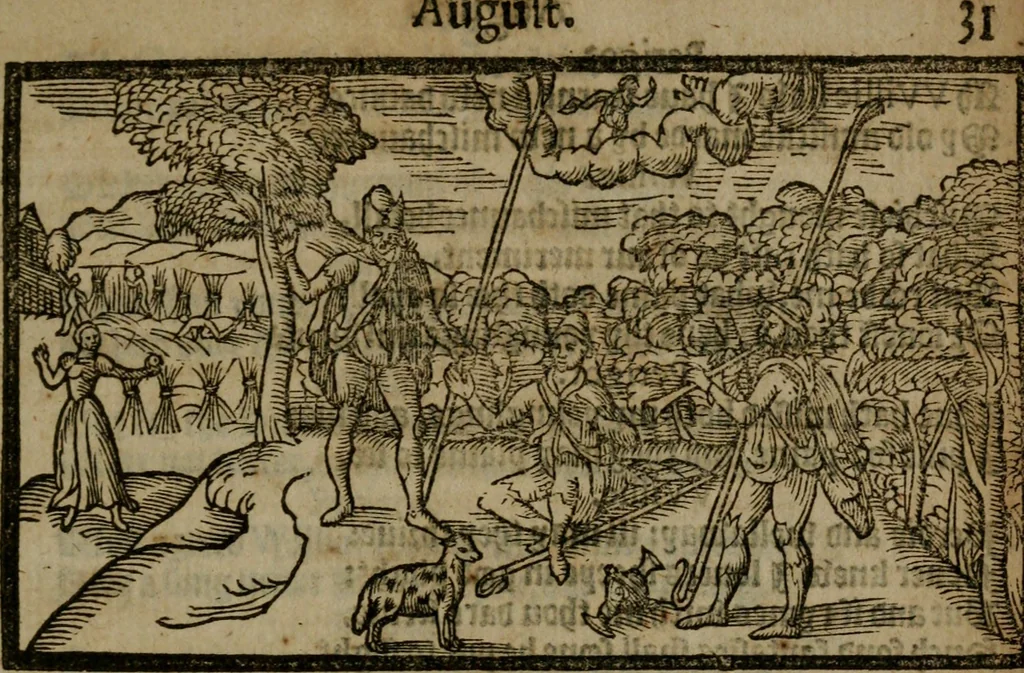 An illustration from The shepheards calender : conteining twelue æglogues proportionable to the twelue monthes : entituled, to the noble and vertuous gentleman, most worthie of all titles, both of learning and chiualry, Maister Philip Sidney, 1591, leaf 72