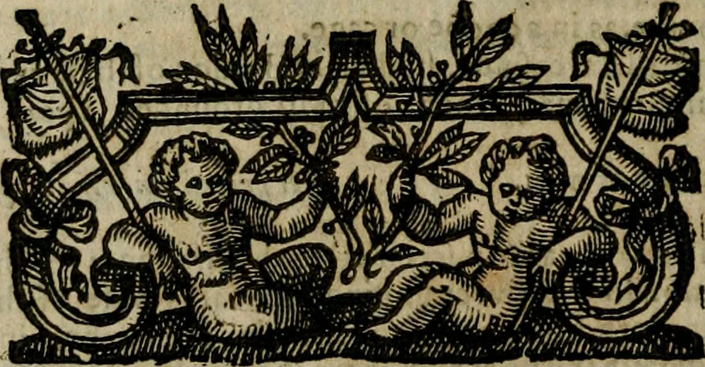 An illustration from The shepheards calender : conteining twelue æglogues proportionable to the twelue monthes : entituled, to the noble and vertuous gentleman, most worthie of all titles, both of learning and chiualry, Maister Philip Sidney, 1591, leaf 95