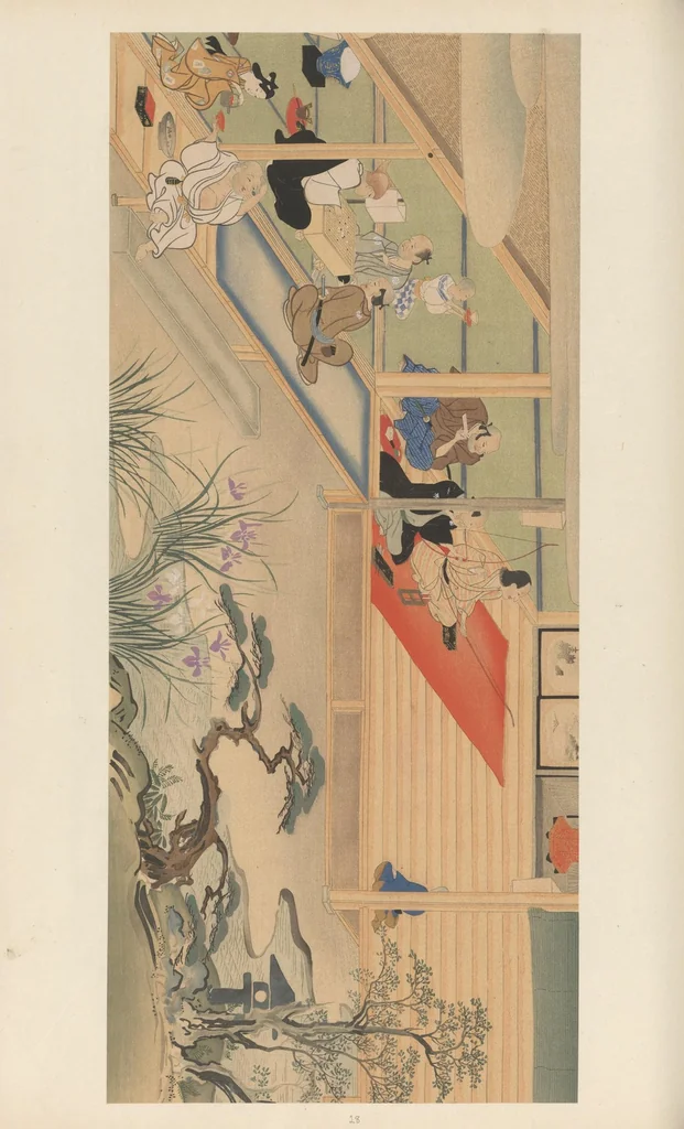 An illustration from Shinbi taikan, 1899, leaf 137