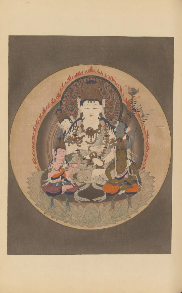An illustration from Shinbi taikan, 1899, leaf 91