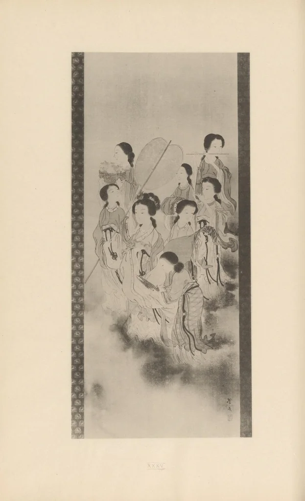 An illustration from Shinbi taikan, 1899, leaf 173
