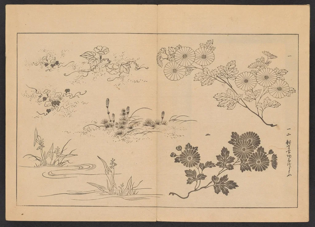 An illustration from Shinsen moyō no shiori. Ge no maki, 1902, leaf 13