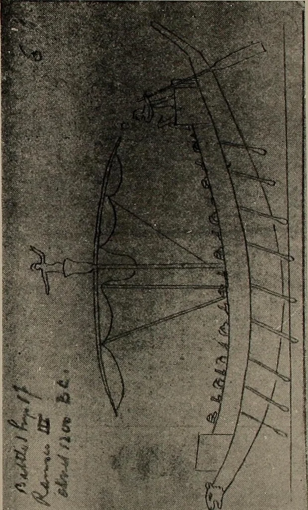 An illustration from Shipbuilding from its beginnings, 1913, leaf 14