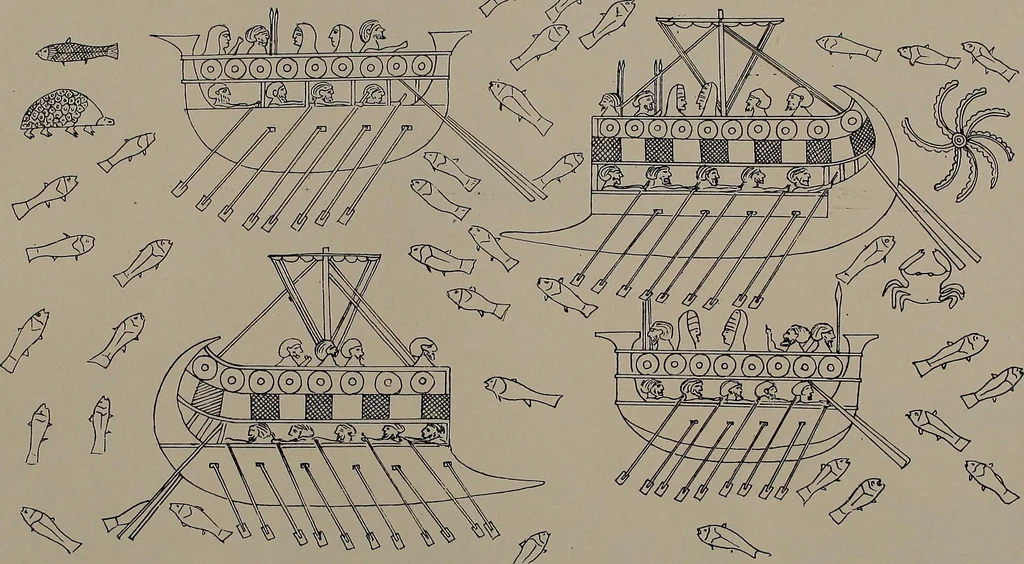 An illustration from Shipbuilding from its beginnings, 1913, leaf 15