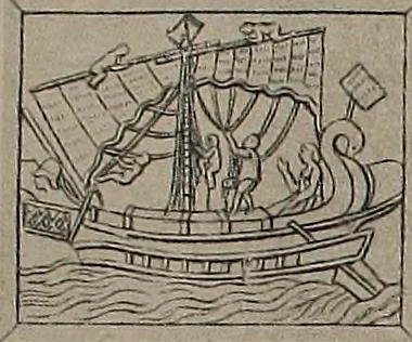 An illustration from Shipbuilding from its beginnings, 1913, leaf 16