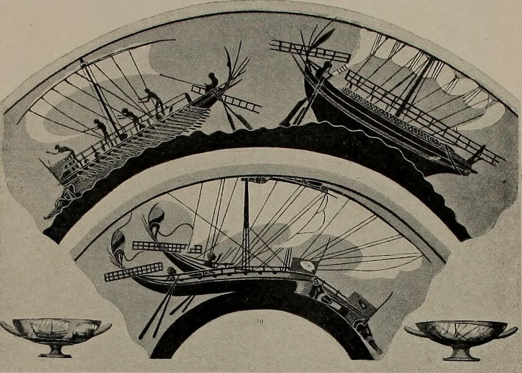 An illustration from Shipbuilding from its beginnings, 1913, leaf 16