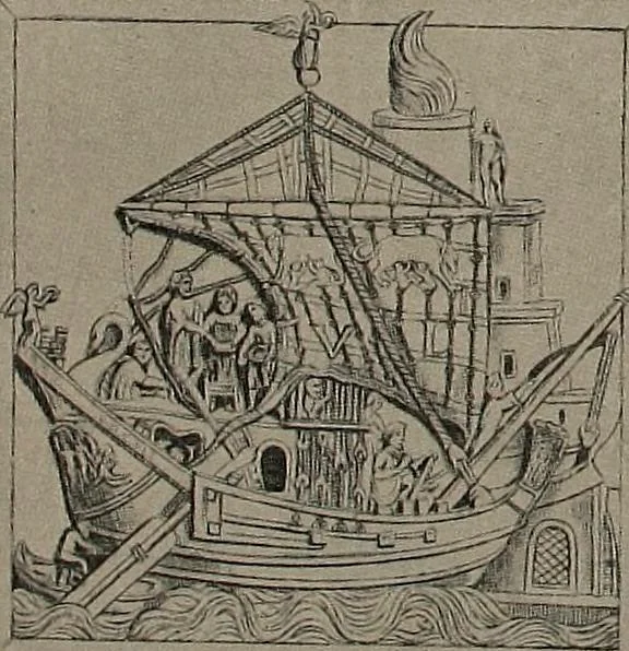 An illustration from Shipbuilding from its beginnings, 1913, leaf 16