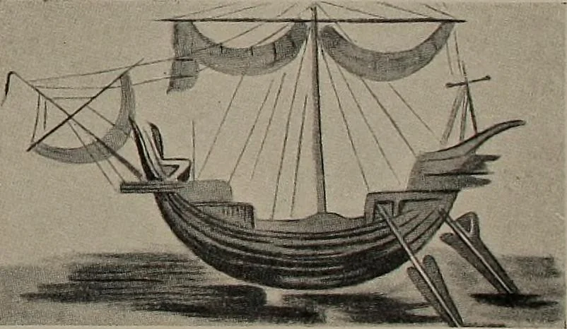 An illustration from Shipbuilding from its beginnings, 1913, leaf 16