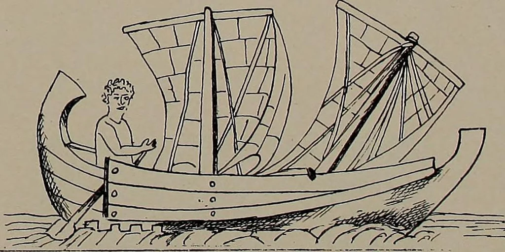 An illustration from Shipbuilding from its beginnings, 1913, leaf 17