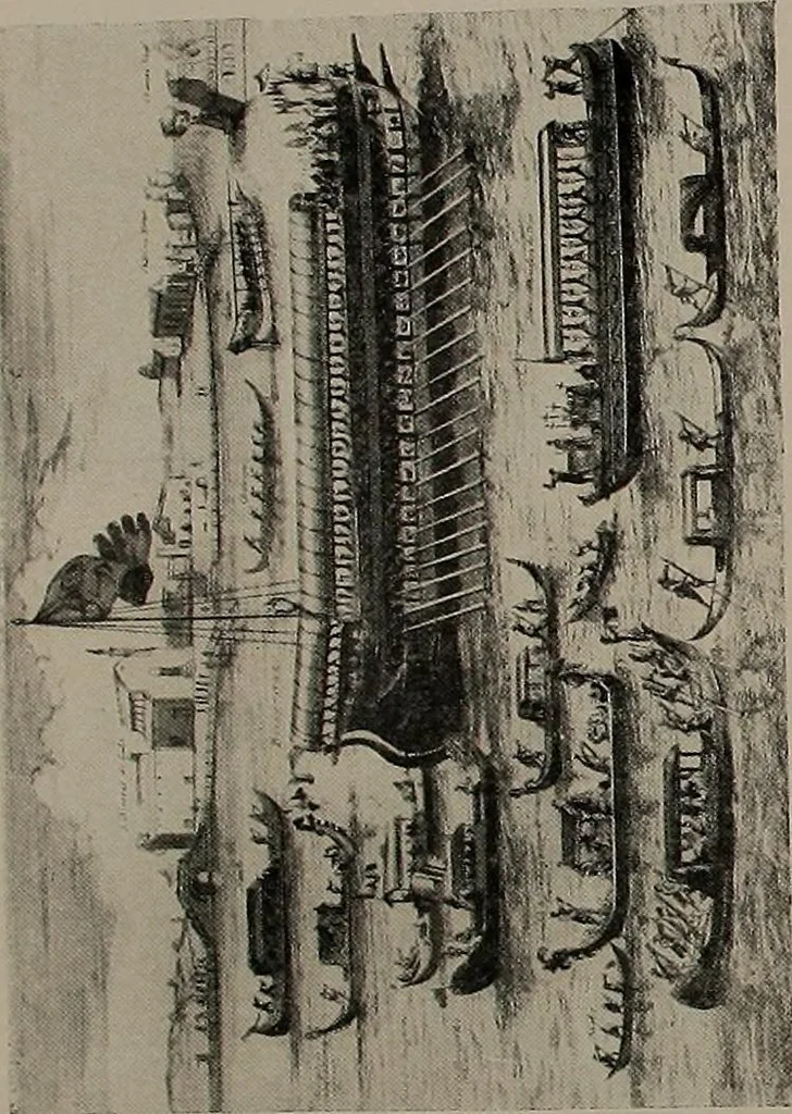 An illustration from Shipbuilding from its beginnings, 1913, leaf 19