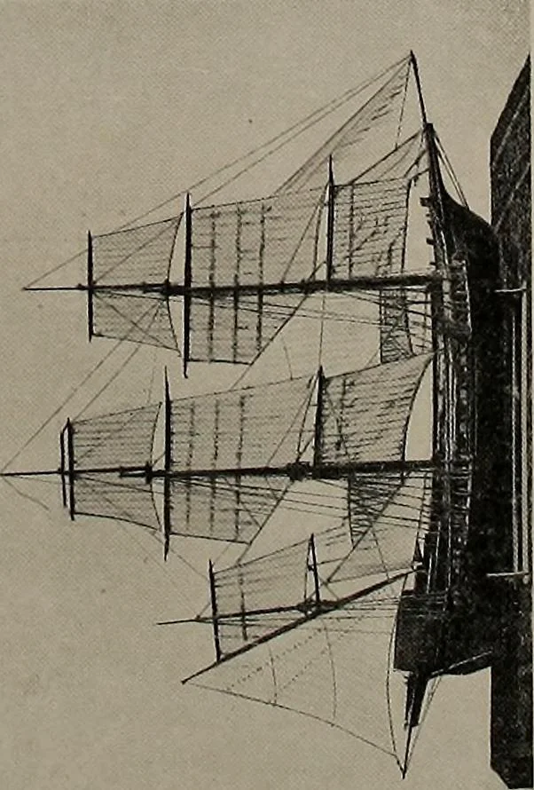 An illustration from Shipbuilding from its beginnings, 1913, leaf 20