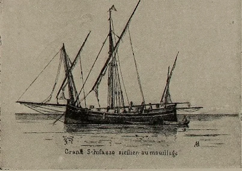 An illustration from Shipbuilding from its beginnings, 1913, leaf 21