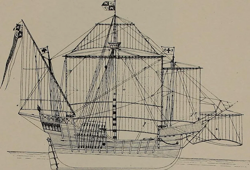 An illustration from Shipbuilding from its beginnings, 1913, leaf 22