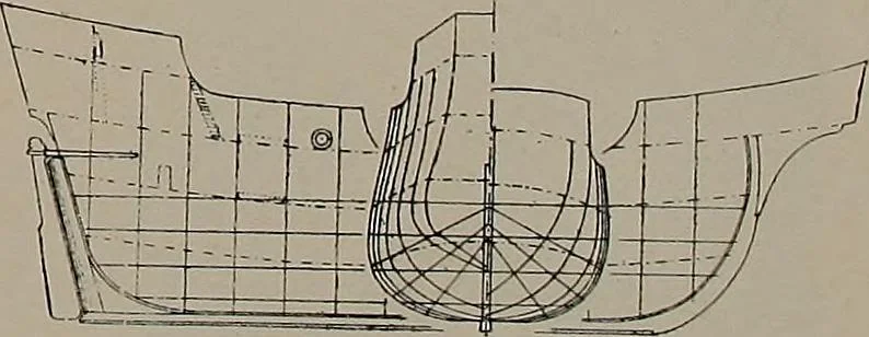 An illustration from Shipbuilding from its beginnings, 1913, leaf 22