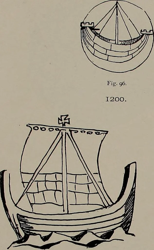 An illustration from Shipbuilding from its beginnings, 1913, leaf 30