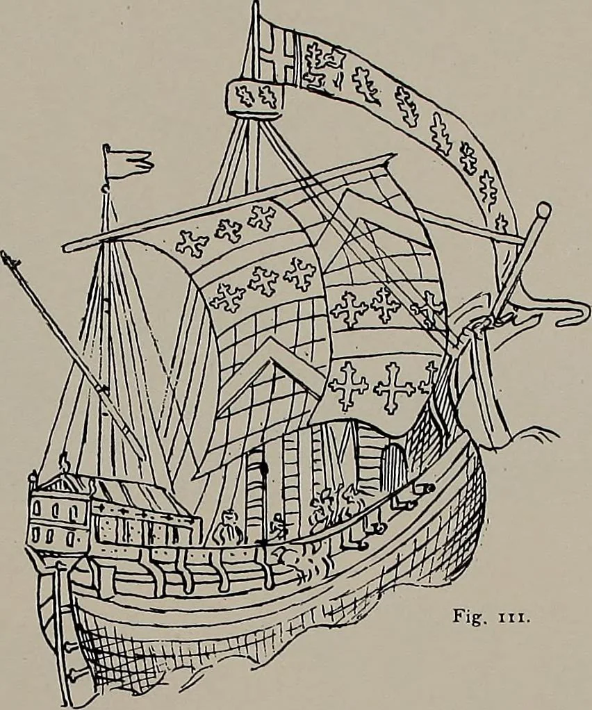 An illustration from Shipbuilding from its beginnings, 1913, leaf 32