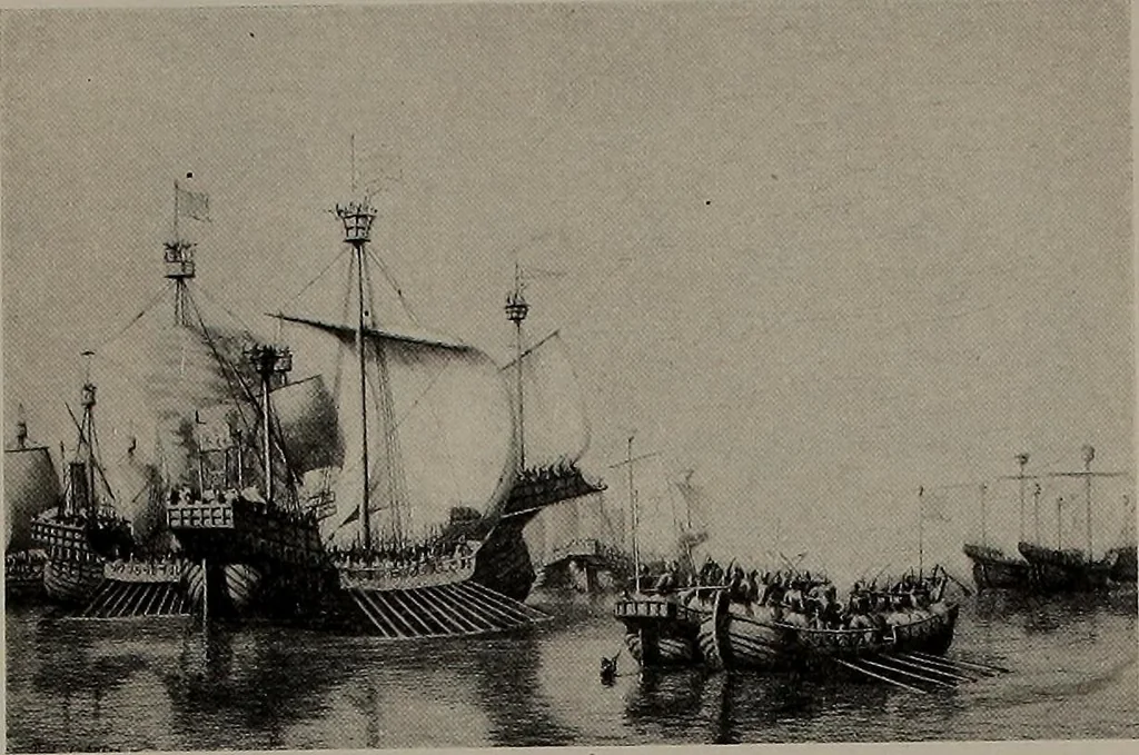 An illustration from Shipbuilding from its beginnings, 1913, leaf 33