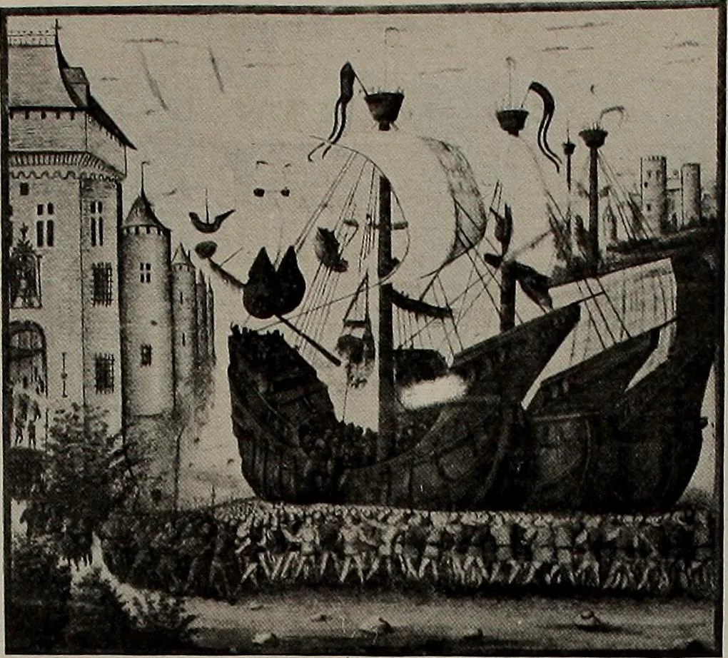 An illustration from Shipbuilding from its beginnings, 1913, leaf 34
