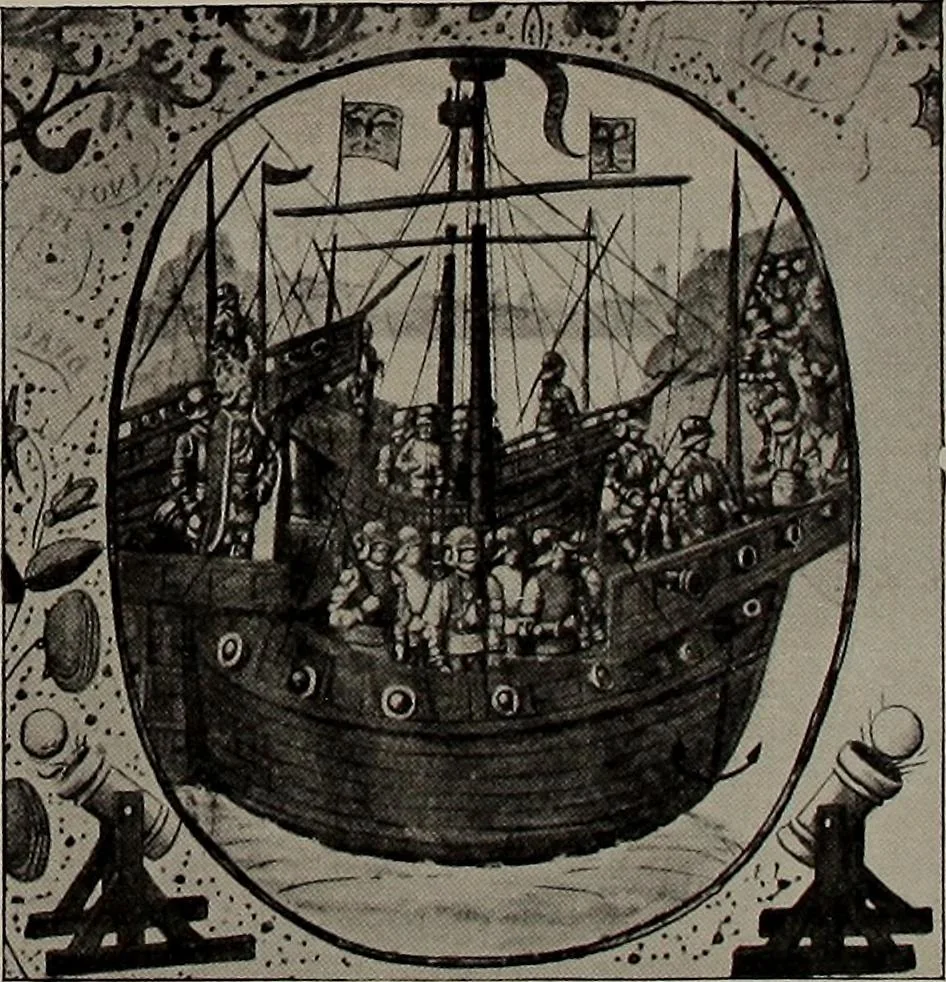 An illustration from Shipbuilding from its beginnings, 1913, leaf 34