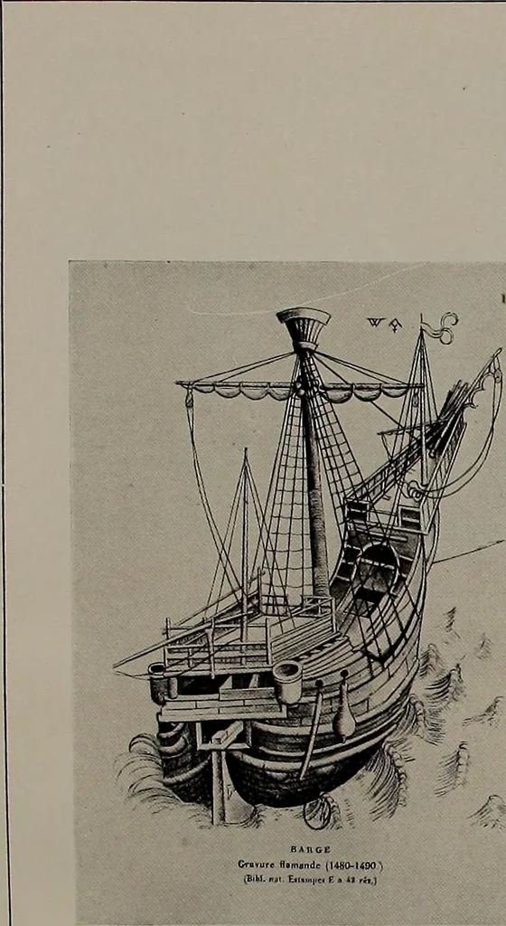 An illustration from Shipbuilding from its beginnings, 1913, leaf 36