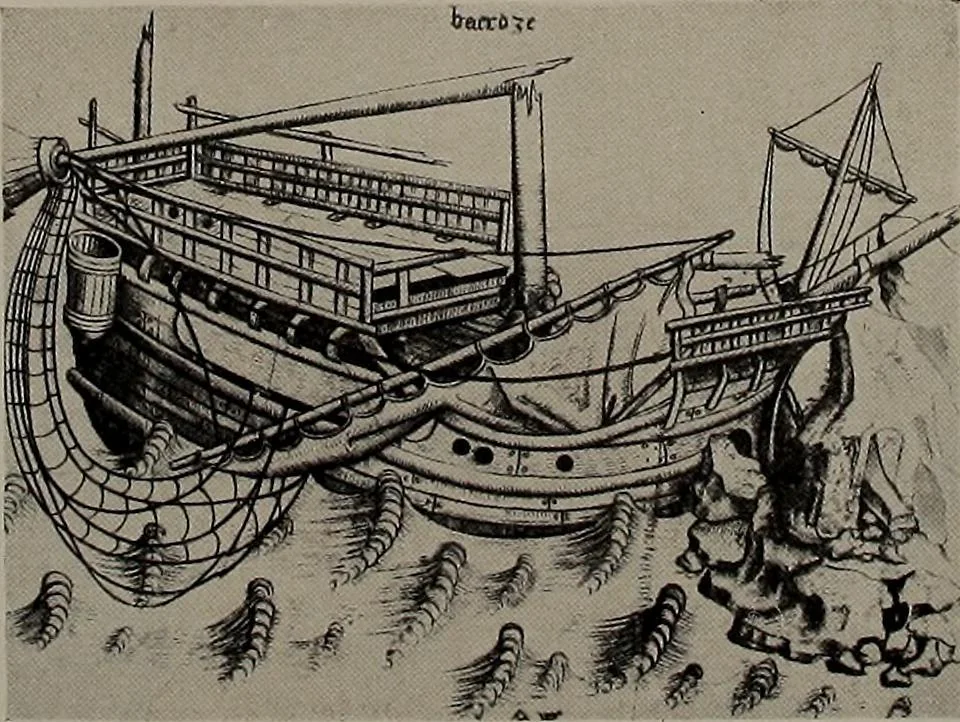 An illustration from Shipbuilding from its beginnings, 1913, leaf 36