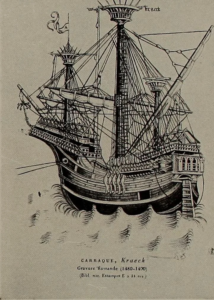 An illustration from Shipbuilding from its beginnings, 1913, leaf 36