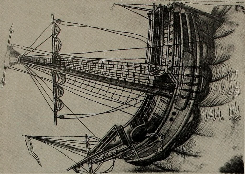 An illustration from Shipbuilding from its beginnings, 1913, leaf 37