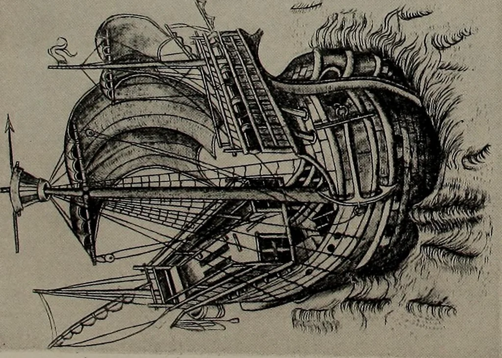 An illustration from Shipbuilding from its beginnings, 1913, leaf 37