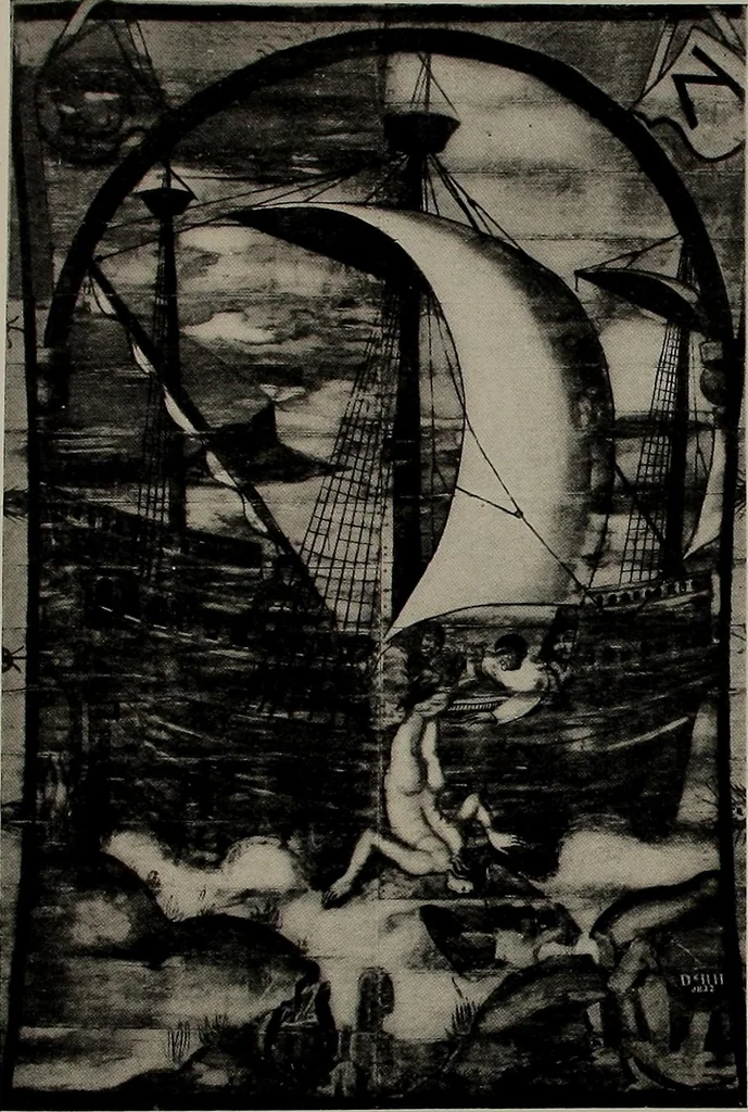 An illustration from Shipbuilding from its beginnings, 1913, leaf 40