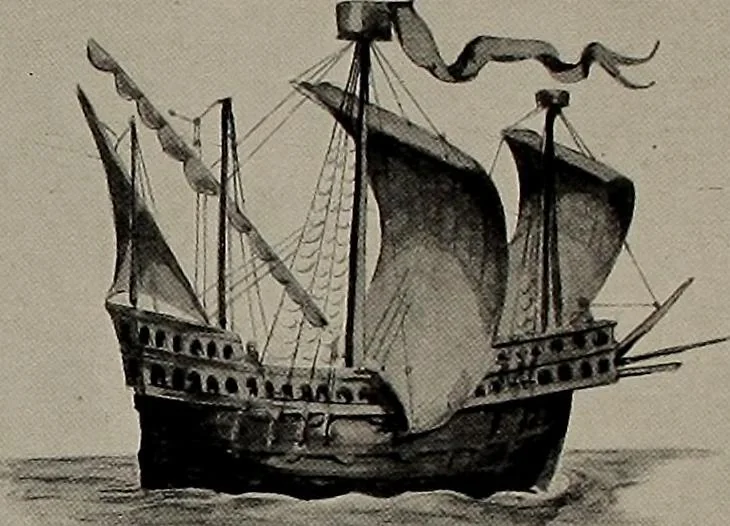 An illustration from Shipbuilding from its beginnings, 1913, leaf 40