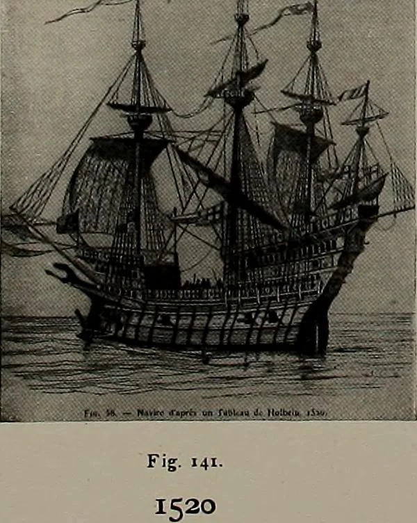 An illustration from Shipbuilding from its beginnings, 1913, leaf 41