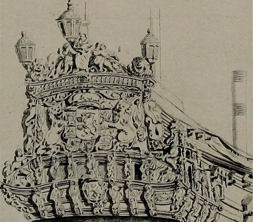 An illustration from Shipbuilding from its beginnings, 1913, leaf 44