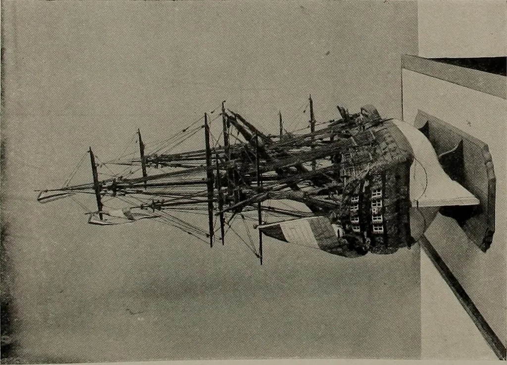 An illustration from Shipbuilding from its beginnings, 1913, leaf 45