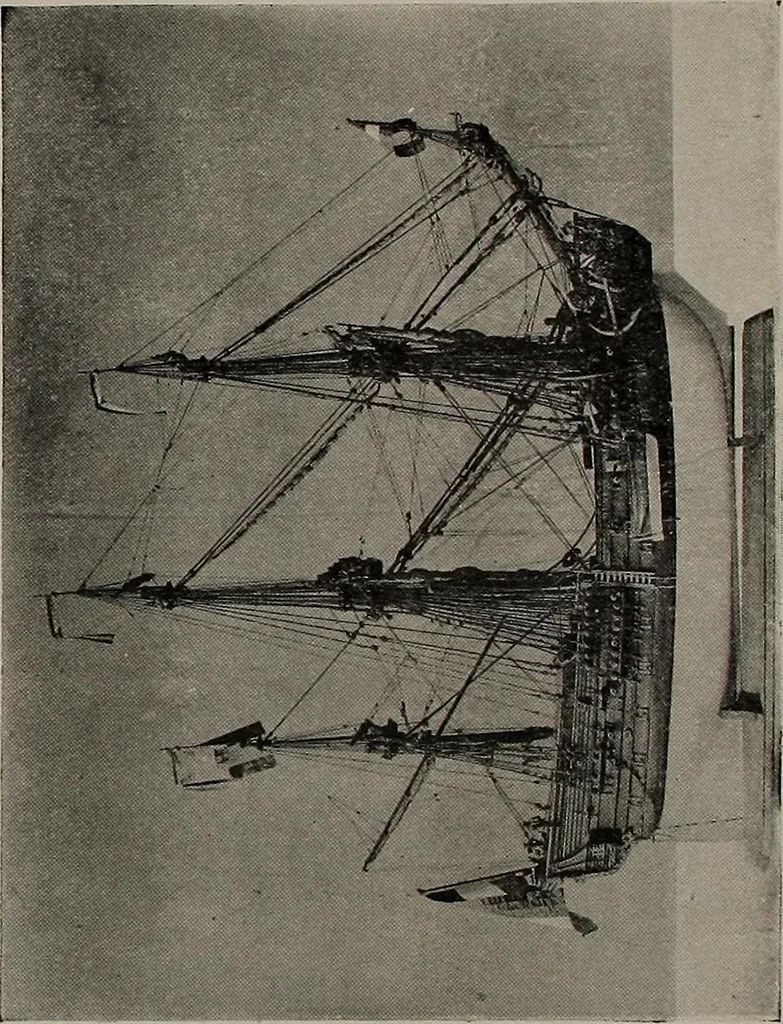 An illustration from Shipbuilding from its beginnings, 1913, leaf 45
