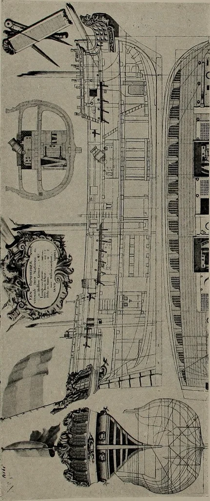 An illustration from Shipbuilding from its beginnings, 1913, leaf 46