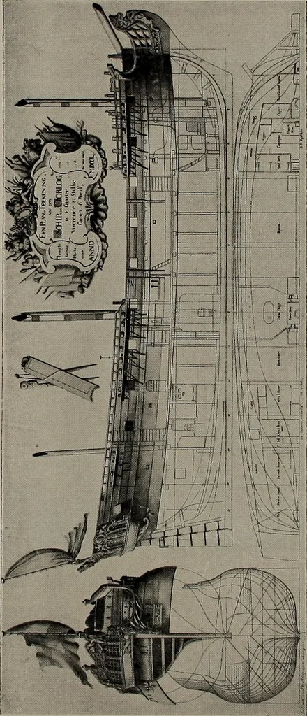 An illustration from Shipbuilding from its beginnings, 1913, leaf 46