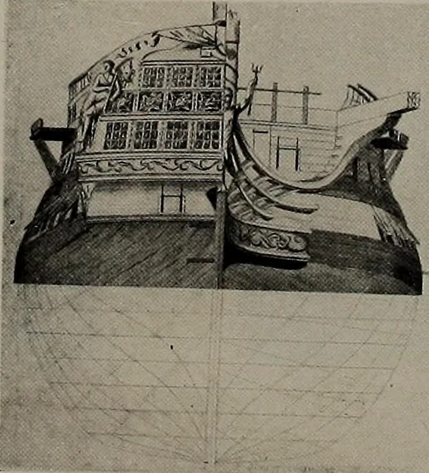 An illustration from Shipbuilding from its beginnings, 1913, leaf 49