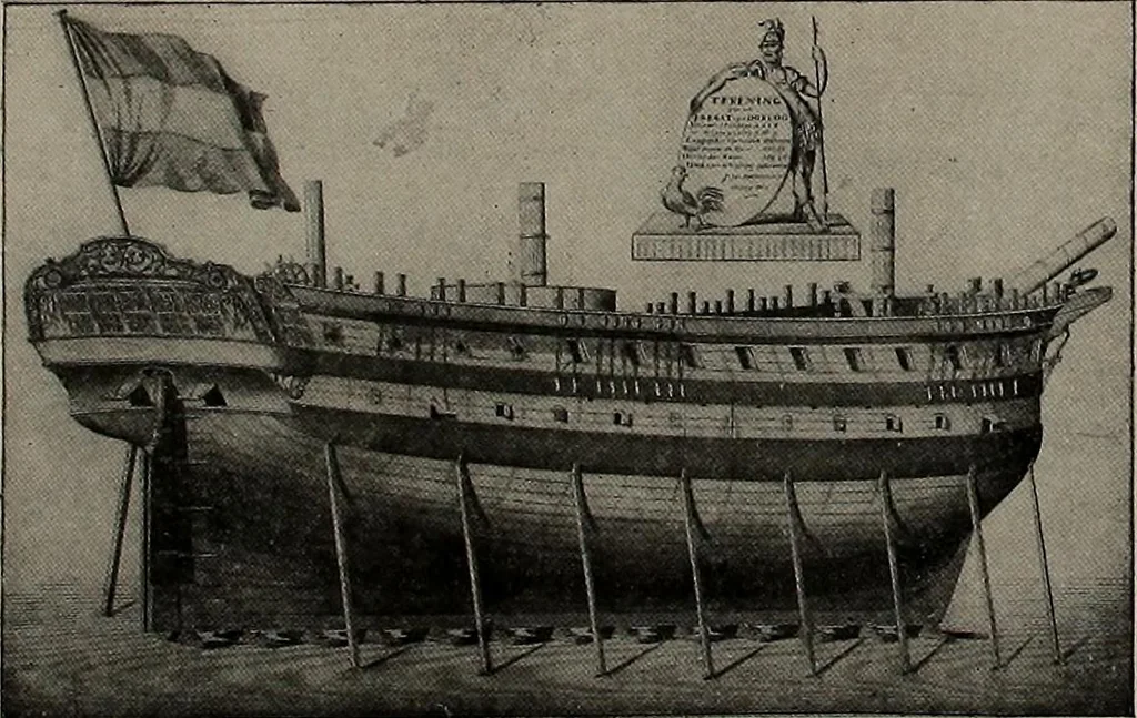 An illustration from Shipbuilding from its beginnings, 1913, leaf 50